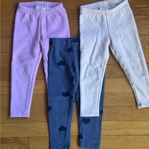 Cat & Jack and H&M Fleece Leggings Bundle - 2T